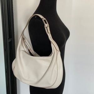 Hogan white leather, a hobo bag purse very good used condition